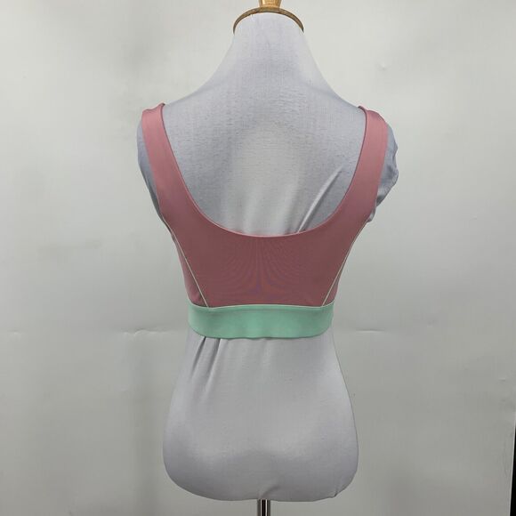 Fabletics Sports Bra Womens S Small Woodrose Green Tea Medium Impact Piped Yoga - Picture 5 of 8